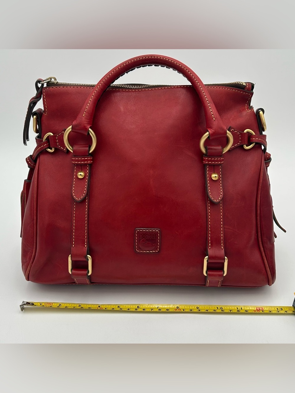 Dooney & Bourke Red Leather Satchel with Matching Wallet - Picture 11 of 16